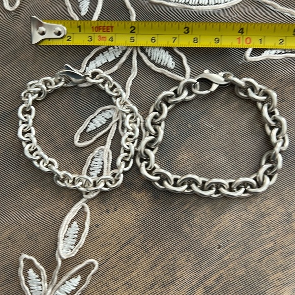 Two 925 Sterling silver, link bracelets. - Picture 7 of 12